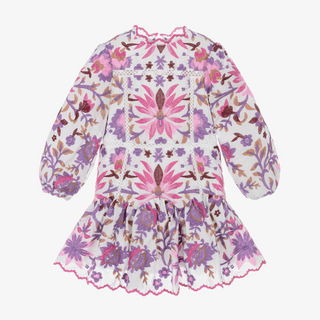 Marlo Kids Taylee Floral Embroidered Sleeve Mini Dress