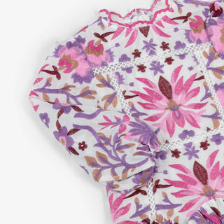 Marlo Kids Taylee Floral Embroidered Sleeve Mini Dress
