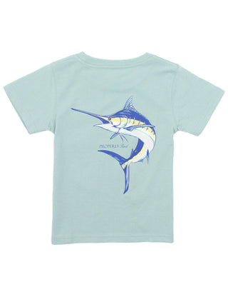 Properly Tied Blue Marlin S/S Tee - Marine Mist