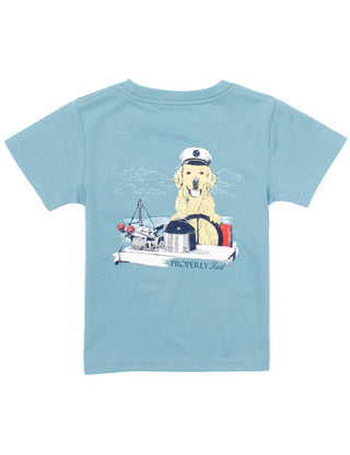 Properly Tied Golden Captain S/S Tee - Coastal Sky