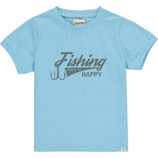 Falmouth Tee Happy Fishing Aqua