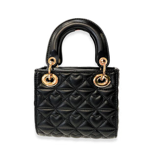 Doe-A-Dear Faux Leather Heart Quilted Bag