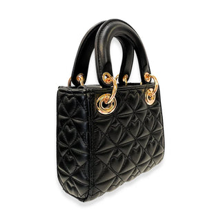 Doe-A-Dear Faux Leather Heart Quilted Bag