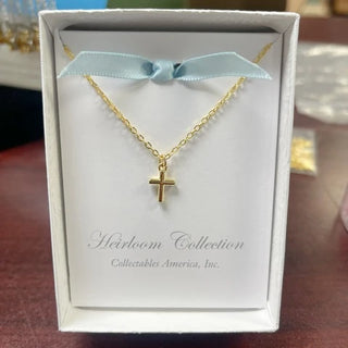 Classic plain cross keepsake necklace for baby