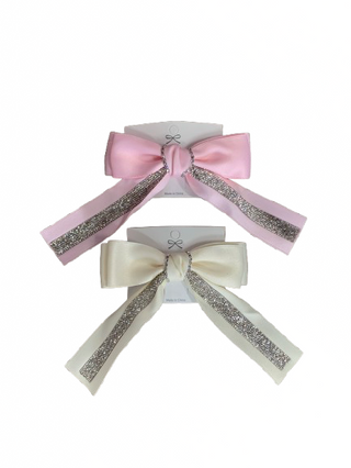 Bari Lynn Crystallized Satin Bow Clips