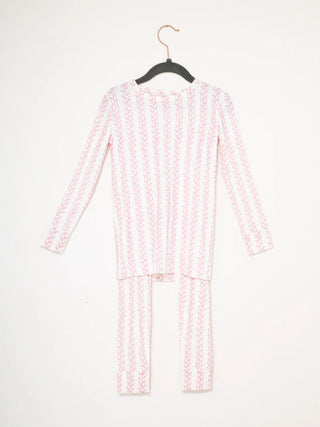 Uptown Baby Pink Sweet Vine Bamboo 2Pc Pajama Set