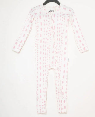 The Uptown Baby Romper - Pink Dalmatian