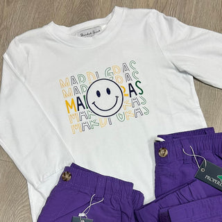 Blended Spirit Mardi Gras Smiley Face L/S Shirt