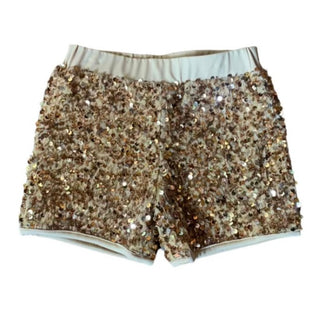 Lulu Bebe Gold Velvety Sequin Shorts