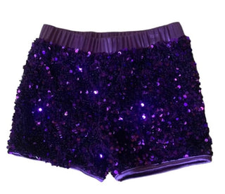 Lulu Bebe Purple Velvety Sequin Shorts