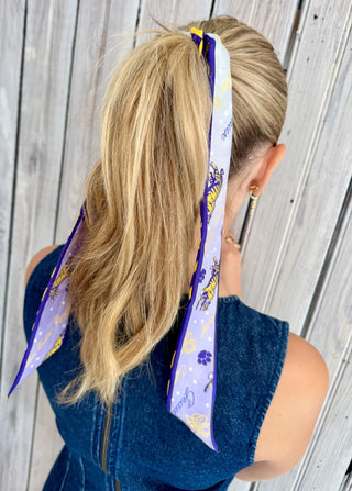 Nola Merchantile Geaux Silk Twilly Pony Tail Streamer