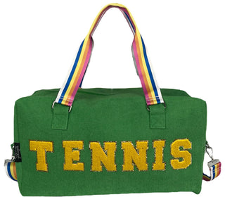 Green Terry Cloth Duffle Bag - TENNIS