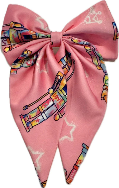 Kids Pink Graffiti Nutcracker Silky Bow