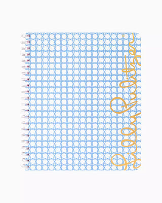 Lilly Pulitzer Large Notebook - Frenchie Blue Caning