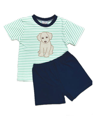 Three Sisters Boys Short Set - Puppy