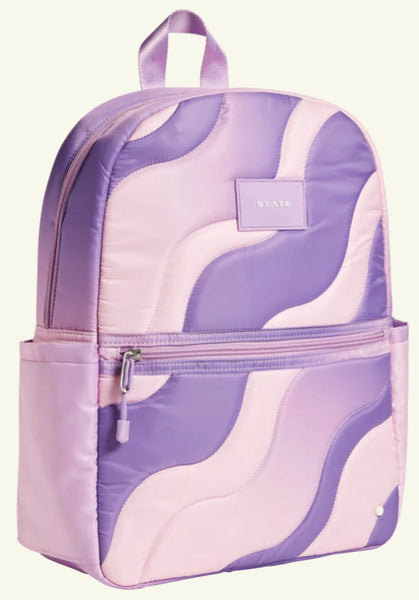 State Backpack - Kane Kids - Purple Wiggly Puffer