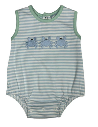 Boys Appliqued Bubble - Crab