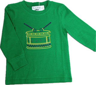 Blended Spirit Mardi Gras Drum Green L/S Tee