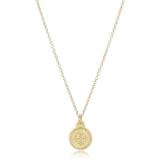 e-newton 16" Necklace Gold - Blessing Small Gold Charm