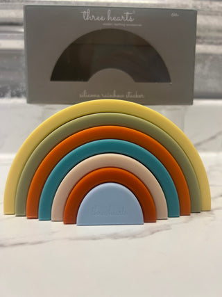 Three Hearts Silicone Rainbow Stacker