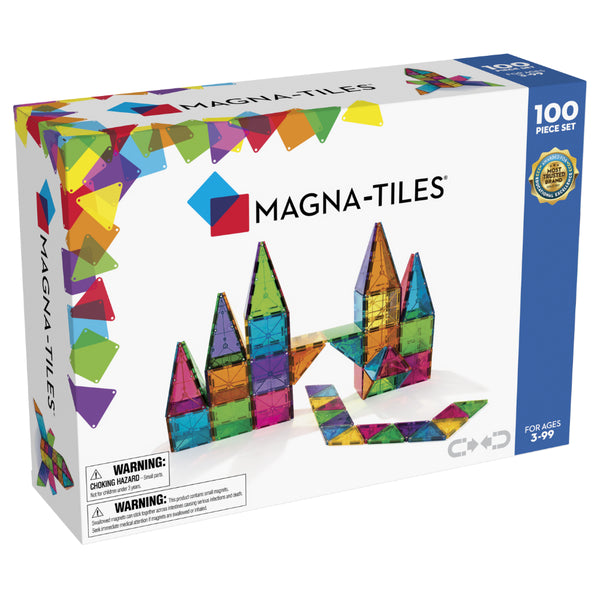 100Pc Magna-Tiles Clear Colors