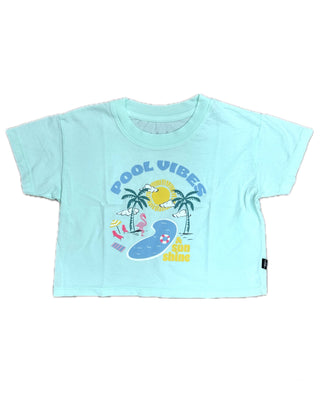 Pool Vibes Crop Tee Saltwater