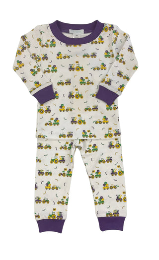La Luna Mardi Gras Tractor Pajamas