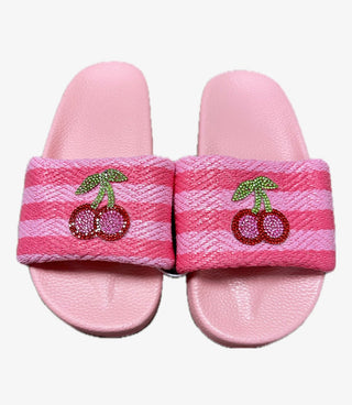Bari Lynn Riffia Cherry Patch Slides