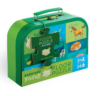 Crocodile Creek 24pc Puzzle Case - Barnyard Sounds