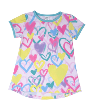 Set Athleisure Bridget Basic Tee - Heartfelt Hues/Totally Turquoise