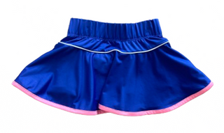 Set Athleisure Quinn Skort - Royal Blue with Pink Welting