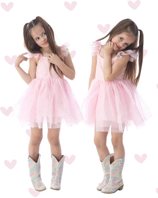 Rockwilde Pink Eydie Rhinestone Tutu Dress