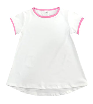 Set Athleisure Bridget Basic Tee - Pure Coconut/Flamingo Pink