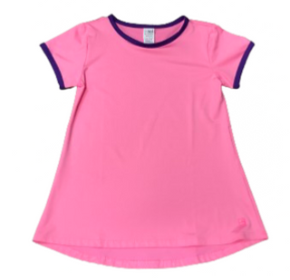 Set Athleisure Bridget basic tee in pink with purple welting