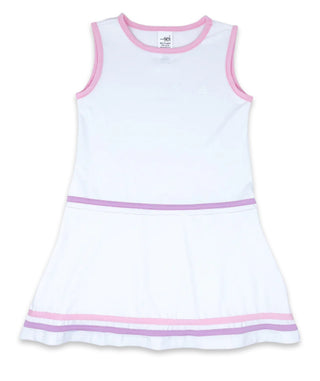 Jordan Dress - Pure Coconut, Cotton Candy Pink, Petal Purple