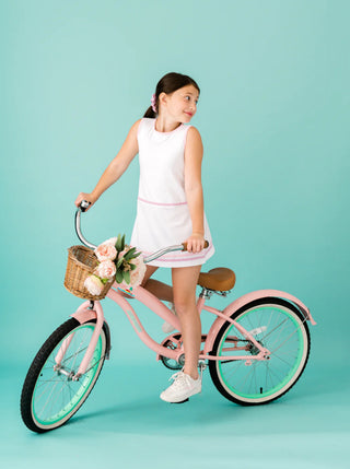 Jordan Dress - Pure Coconut, Cotton Candy Pink, Petal Purple