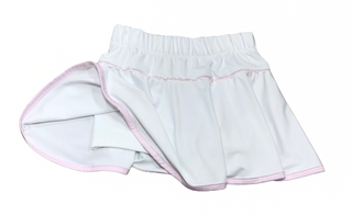 Set Athleisure Quinn Skort - Pure Coconut, Cotton Candy Pink Mini Gingham