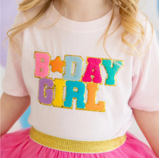 Sweet Wink BDAY GIRL Chenille Patch S/S T-Shirt