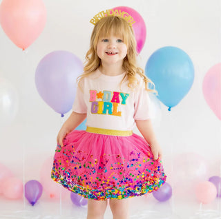 Sweet Wink BDAY GIRL Chenille Patch S/S T-Shirt