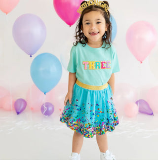 Sweet Wink Aqua Confetti Tutu