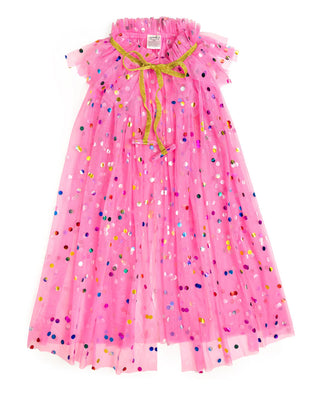 Dress Up Tulle Cape - Raspberry Confetti