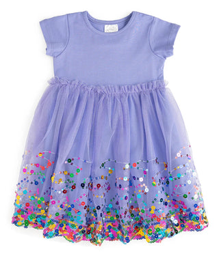 Sweet Wink Lavender Confetti Short Sleeve Tutu Dress
