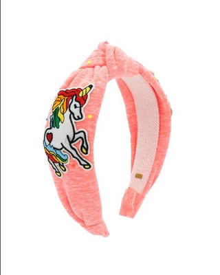 Bari Lynn Knotted Neon Headband - Unicorn Patches