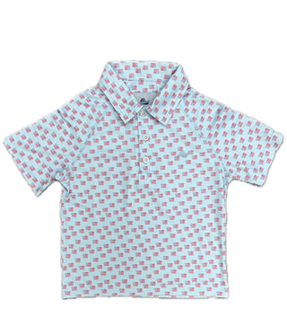 Southbound Boys Printed Polo - Flag