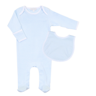 Magnolia Baby Mini Stripe Lap Footie - Blue