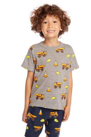 Chaser Boys Gray Construction Zone Tee