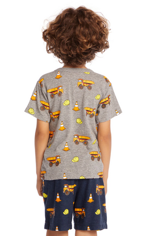 Chaser Boys Gray Construction Zone Tee