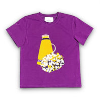 Purple Sequin Megaphone & Pom Pom Football Shirt