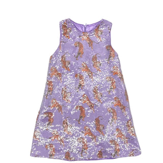 Lavender Tigers Sequins Shift Dress