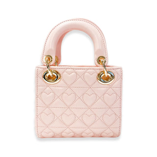 Doe-A-Dear Faux Leather Heart Quilted Bag